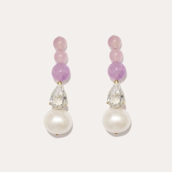 Completed Works Ballard Pearl, Zirconia and Jade Bead Gold...